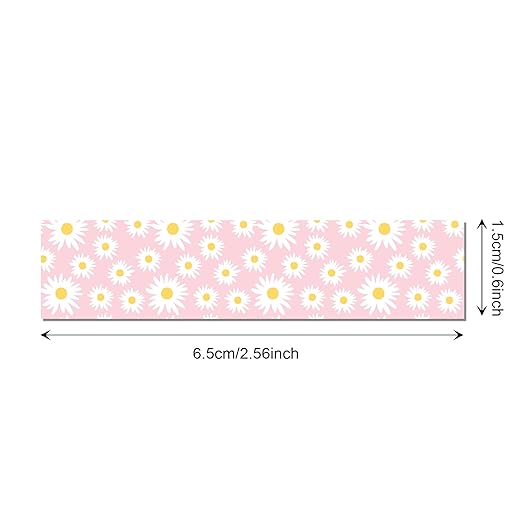 12 Rolls Daisy Washi Tape Set - Spring Summer Flower Decorative Tape for Journals, Planners, Scrapbooking, Packaging & Crafts DIY - 12 Unique Patterns