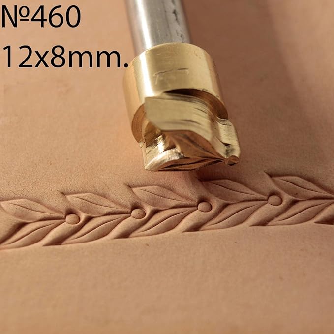 DandS ltd Leather Stamp Tool, Bay Leaf, Professional Steel Craft Tool for Leatherworking, Embossing, Carving & Stamping Leather Projects, Belts, Wallets & DIY Projects Compatible with Mallet #460
