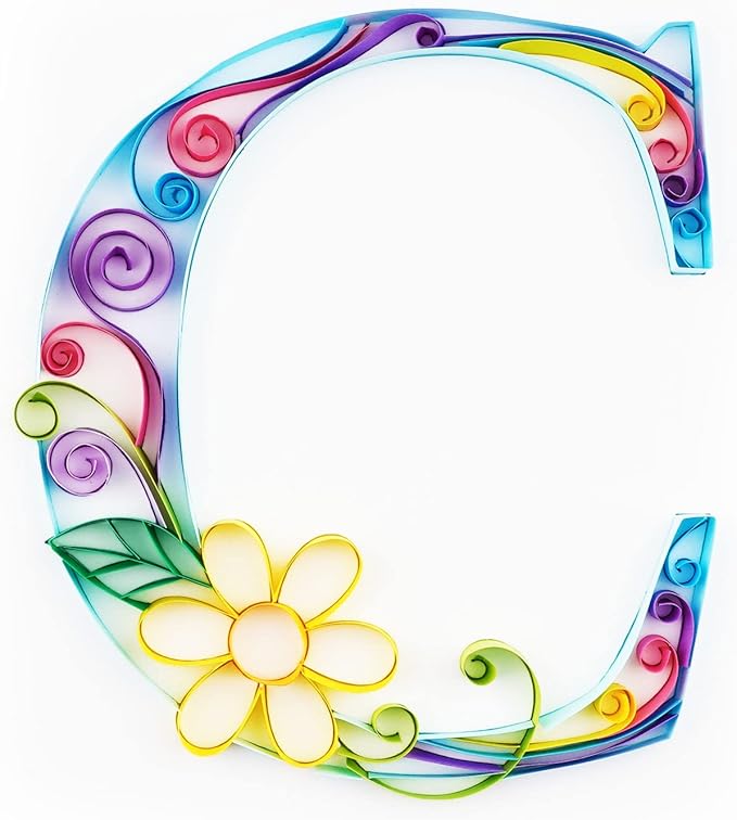Uniquilling Quilling Paper Quilling Kit for Adults Beginner, 8 * 10-inch Letters, Exquisite DIY Paper Filigree Painting Kits Quilling Tools, Home Room Wall Art Decor Best Gifts(Basic)