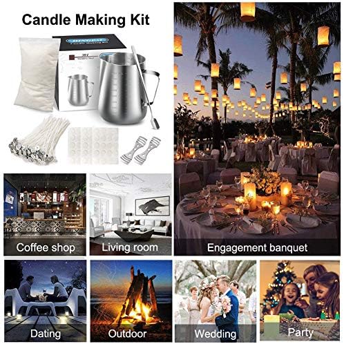 DINGPAI Candle Making Kit Supplies, Candle Make Pouring Pot & Soy Wax - Image 6