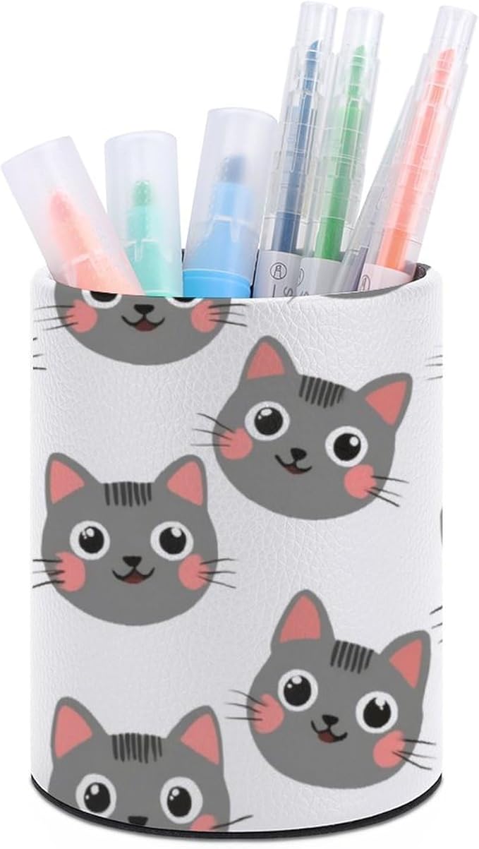Pen Holder Stand For Desk, Pencil Pen Holder Cup, Desktop Stationery Organizer, Waterproof Multifunctional Office Supplies Cat