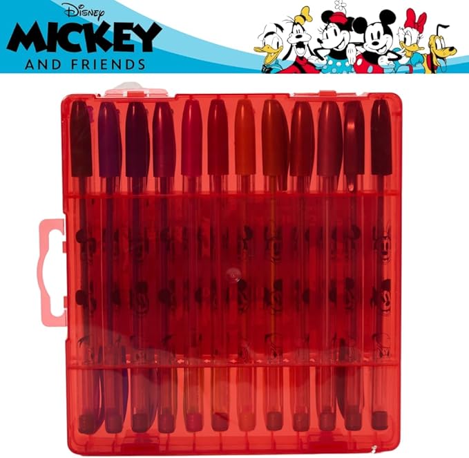 Disney Mickey and Friends Gel Pens Set for Kids, 24 Pack with Glitter Gel Pens, Cute Pens for Boys and Girls – Mickey Mouse, Minnie Mouse, & Donald Duck