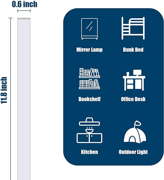 Kitchen Lights Closet Lights LED Light Bar Under Counter Light Fixtures with USB Powered LED Light Bar for Room Under Counter Lighting Work Tables Student Dormitory