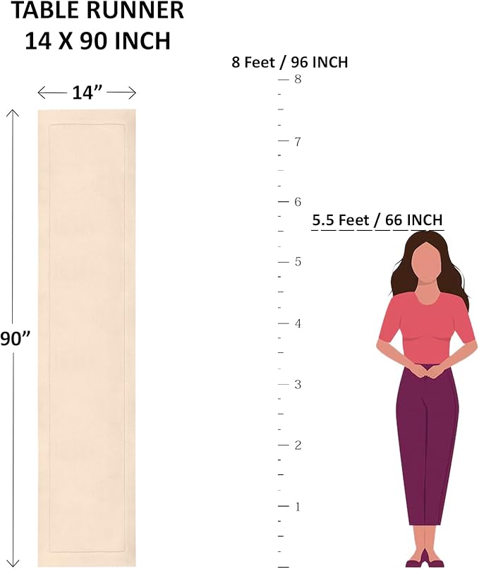 Solino Home Linen Table Runner 90 Inches Long - 100% Pure Linen Cherry Red Table Runner 14 x 90 Inch for Valentines - Diana Medium Weight