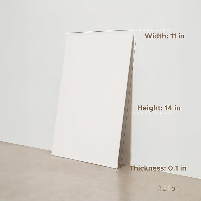 Elan Cotton Canvas Panels 11x14, 6-Pack Canvas Boards for Painting, Painting Canvas, Canvases for Painting, Art Board Bulk, Art Canvas Board, Blank Canvas Panel, Plain Canvas Board Art Canvas Panels