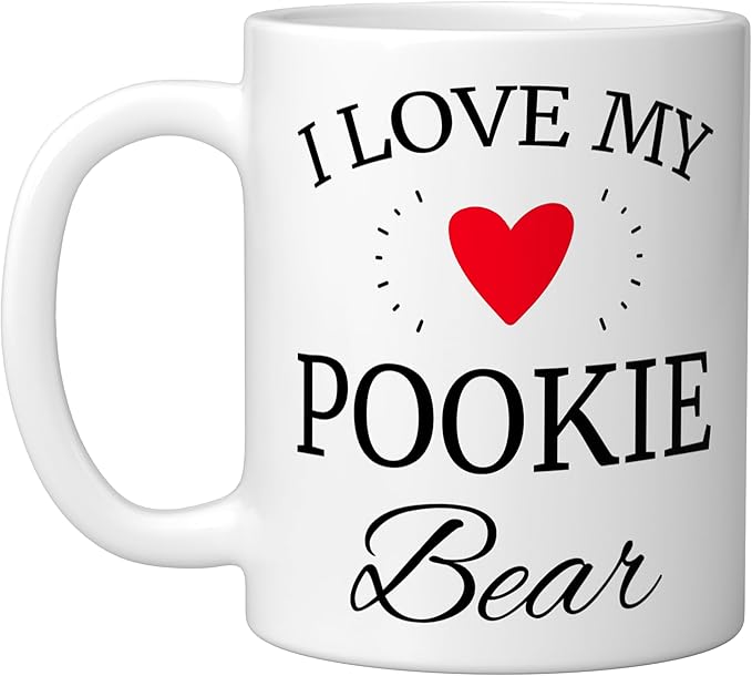 I Love My Pookie Bear Ceramic Mug, White