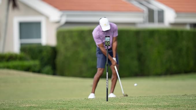 @iRangeSports Stick EXT w/MagSafe Compatible Puck - Golf Monopod, Strong Magnetic, Lightweight, Portable Phone & Tablet Stand - Film Steady Video for Golf, Vlogs, Sports, Home, Digital Creators