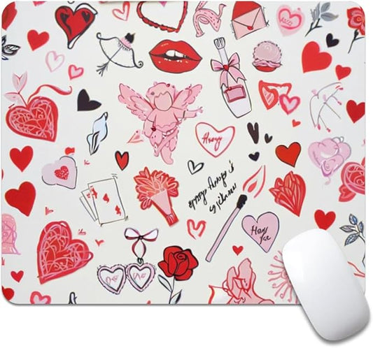 Cupid's Touch Collage Texture Mouse pad, Square Waterproof and Anti Slip Mouse pad for Office laptops