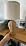 19" Boho Table Lamp with 100% Hand Woven Rattan Body & Wood Grain Finish - Image 7