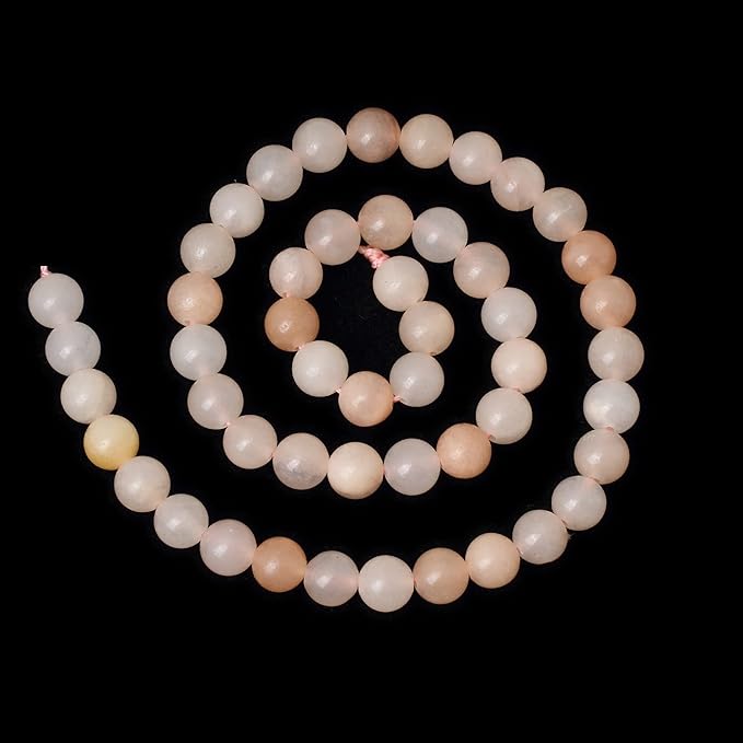 45PCS 8mm Natural Pink Aventurine Gemstone Round Loose Beads Stone Beads for Jewelry Making DIY Findings 1 Strand 15"
