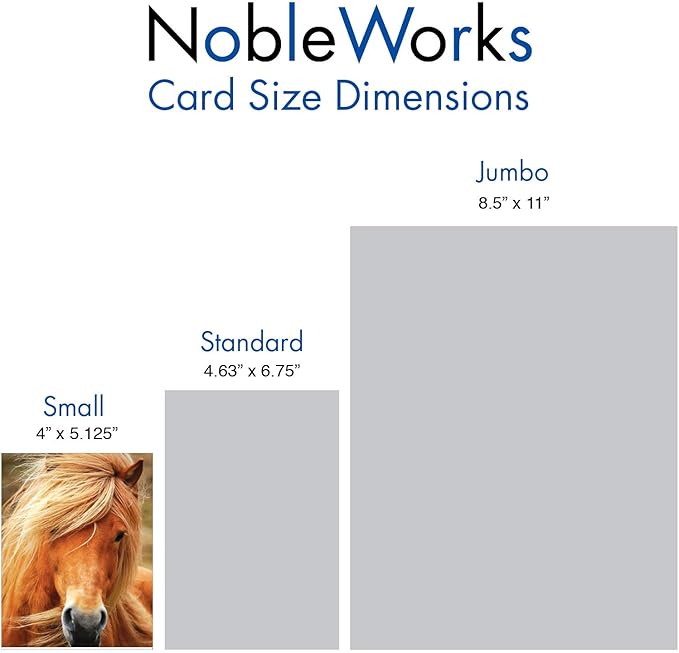The Best Card Company - 20 Blank Note Cards with Envelopes (4 x 5.12 Inch) - All Occasion Animal Card Assortment (10 Designs, 2 Each) - Horses | Magnificent Manes AM4601OCB-B2x10