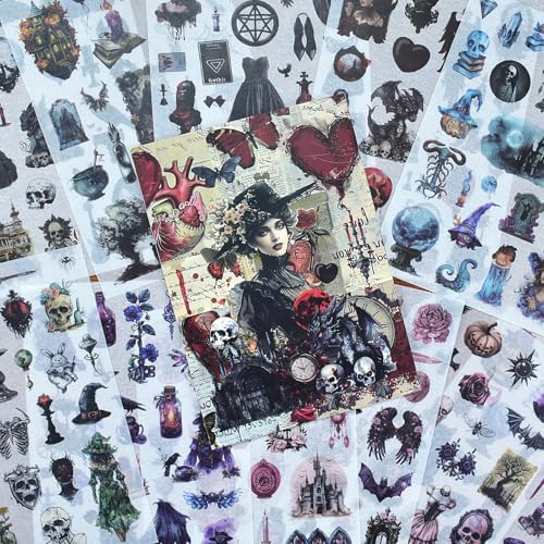 DAPUTOU 550PCS Vintage Scrapbook Stickers Books 24Sheets Vintage Stickers - Image 3