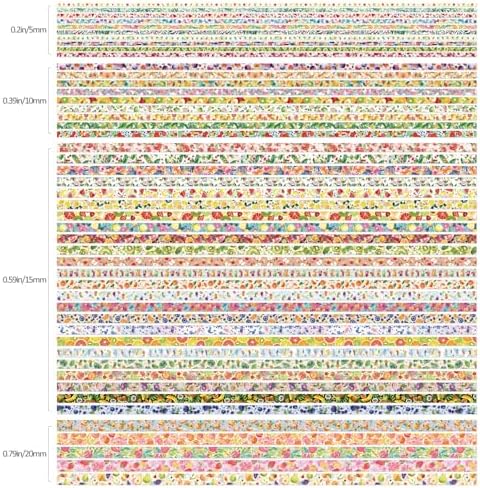 emmoolife 48 Rolls Washi Tape Set, Vibrant Watercolor Summer Fruit Decorative Tape for Scrapbooking, Bright Colorful Holiday Tapes for Junk Journal Supplies Bullet Journaling, DIY Art for Women - Image 4