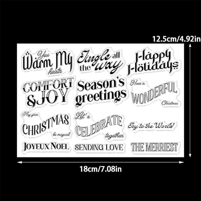 Letter Cards Stamps and Cutting Dies for Card Making DIY Transparent Silicone Clear Stamp and Metal Die Cuts Sets for Scrapbooking Paper Greeting Cards Decor Seals Craft Supplies