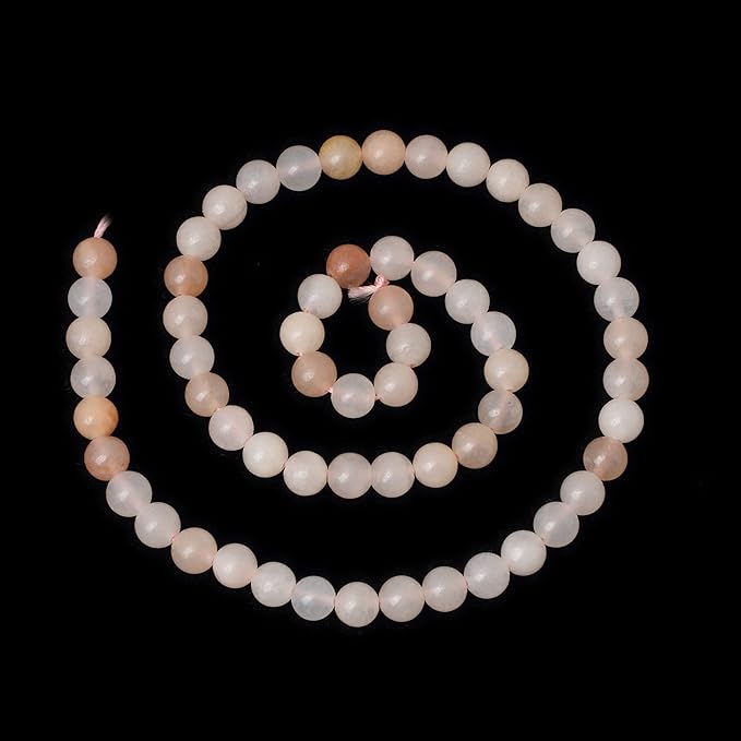 60PCS 6mm Natural Pink Aventurine Gemstone Round Loose Beads Stone Beads for Jewelry Making DIY Findings 1 Strand 15"