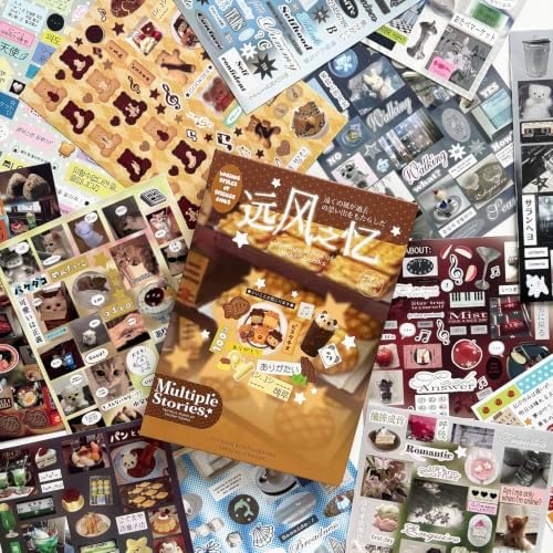 Japanese Stickers for Journaling Supplies,Desserts Stickers Book for DIY - Image 3