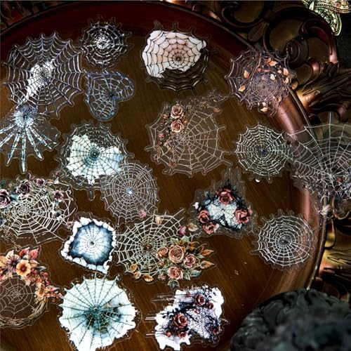 Alideco 120pcs Scrapbook Stickers Vintage Dark Floral Butterfly Picture Frame Stained Glass Scrapbooking Junk Journal Crafts Embelishment Decoration Stickers (yiwangdegubao) - Image 7