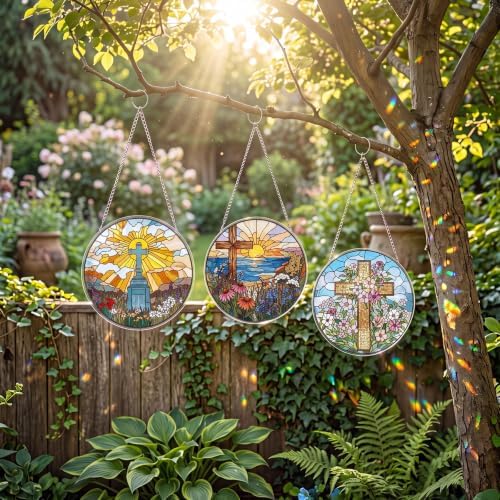 30 Pcs Suncatchers Crafts Kit DIY Paint Art,Cross - Image 5