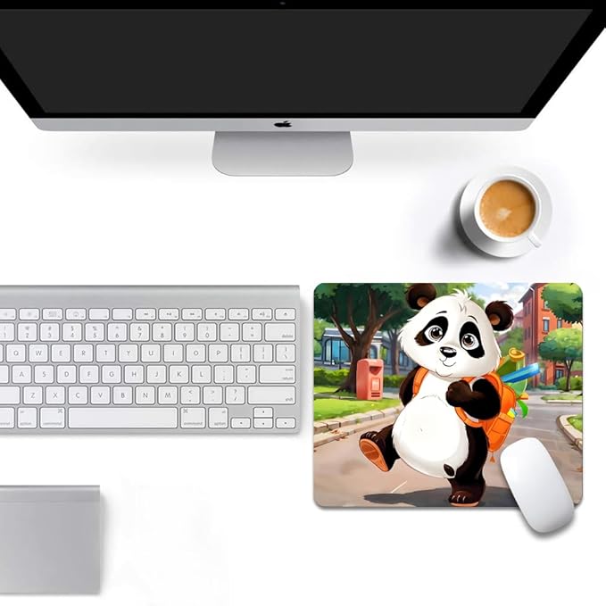 Panda Texture Mouse pad, Square Waterproof and Anti Slip Mouse pad for Office laptops