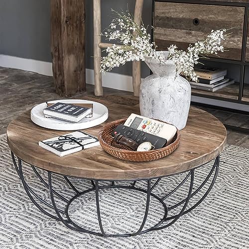 Hipiwe Small Key Basket Bowl for Entryway 7.6" Round Wicker Basket, Brown - Image 2