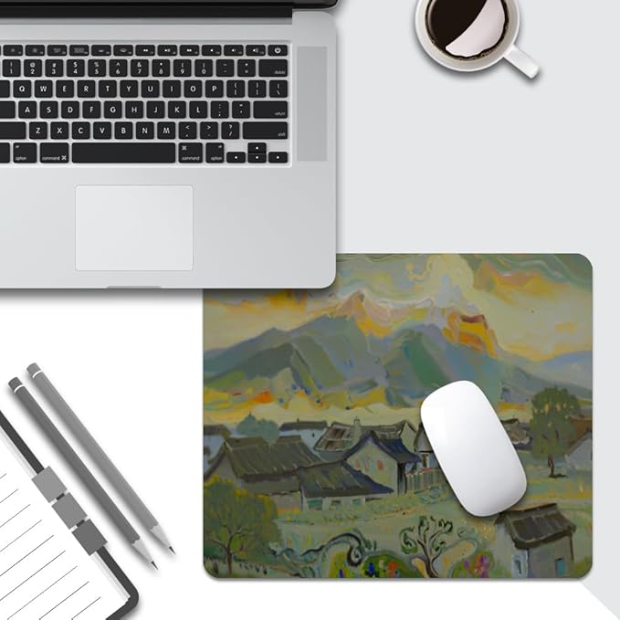 Museum Texture Mouse pad, Square Waterproof and Anti Slip Mouse pad for Office laptops