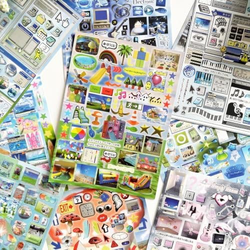 Dreamcore Japanese Sticker Book for Journaling Supplies, Stickers for DIY - Image 5
