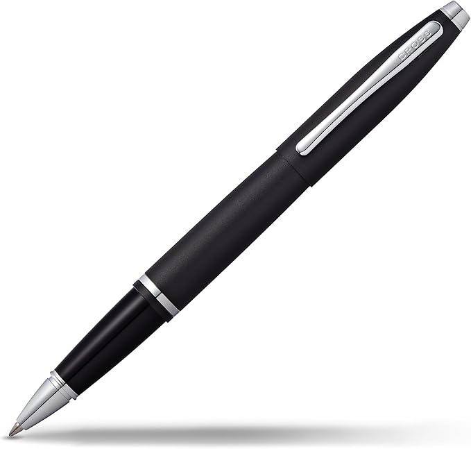 Cross Calais Refillable Rollerball Pen Presented in a Luxury Gift Box - Medium Point, Black Ink, Matte Black