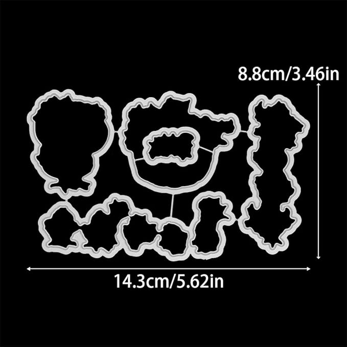 Cartoon Chicken Animal Stamps and Cutting Dies for Card Making DIY Transparent Silicone Clear Stamp and Metal Die Cuts Sets for Scrapbooking Paper Greeting Cards Decor Seals Craft Supplies