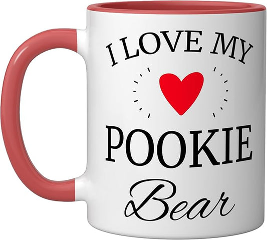 I Love My Pookie Bear Ceramic Mug, Red/White