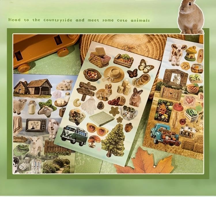 Retro Sticker Book, 2 Set Sticker Books, Meadow - Image 5