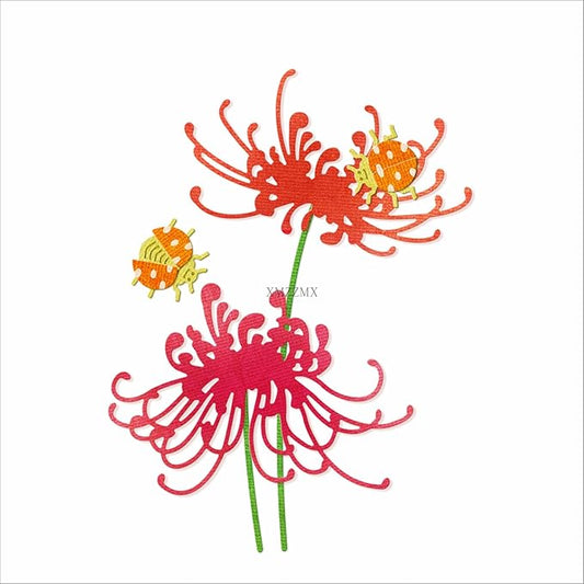 Equinox Flowers Metal Cutting Dies for Card Making, Paper Embossing Die Cuts Kit Templates, Storage Pockets Supplies, Photo Frame Album DIY Scrapbooking Stencils Sets