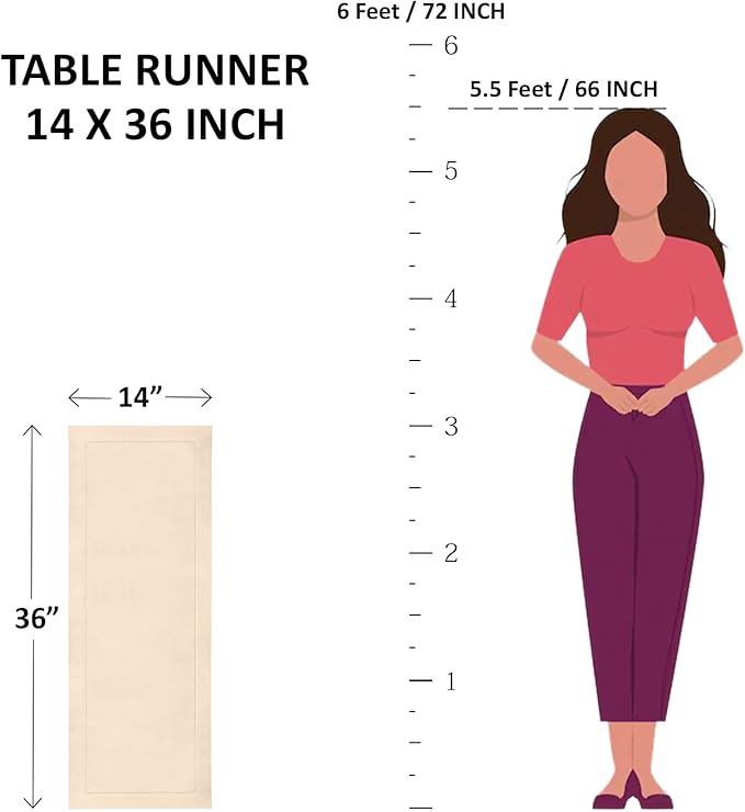 Solino Home Linen Table Runner 36 Inches - 100% Pure Linen Indigo Blue and White Table Runner 14 x 36 Inch Ideal for Dresser and Coffee Tables - Contempo, Winter