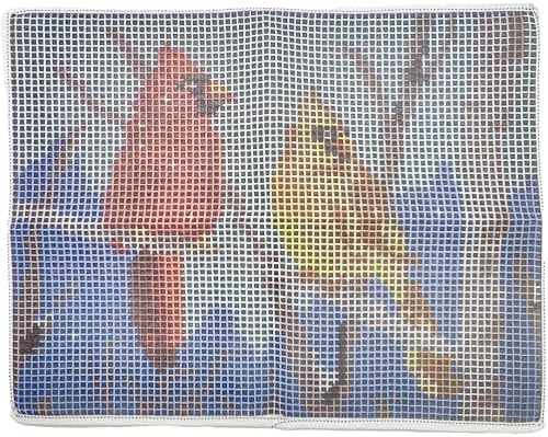 Howie's Latch Hook Kit, DIY Cardinal Rug Crochet Yarn Kits for Adults, Color Preprinted Pattern Embroidery Decoration (Cardinal, 19.69 x 14.96 inch) - Image 2