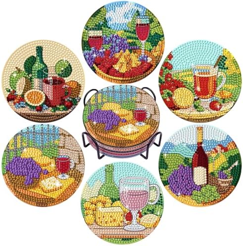 Leatrice 6 Pcs Diamond Art Coasters Small Diamond Painting Kits for Adults by Leatrice20240713