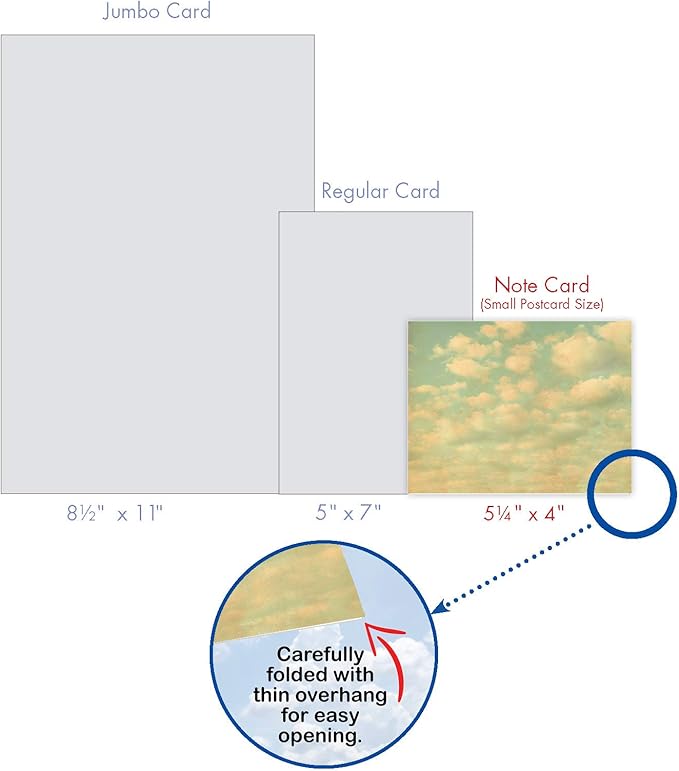 The Best Card Company - Box of 10 All Occasion Cards Blank (4 x 5.12 Inch) - Scenic Landscape Cards Assorted - Cloud 9 M2036