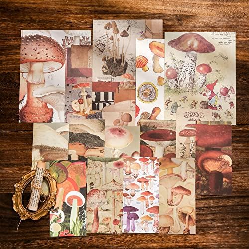 emmoolife Scrapbooking Supplies Kit, Vintage Mushroom Aesthetic Scrapbook Kit for Bullet Junk Journal, Stationery, A6 Grid Notebook, DIY Journaling Supplies, Birthday Craft Gift for Teen Girl Women - Image 6