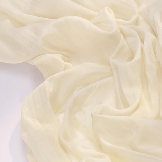 Socomi 6pcs Beige Valentine's Day Cheesecloth Table Runner Boho Rustic Gauze 120 inch 10FT Cheese Cloth Runner for Wedding Party Baby Shower Birthday Home Decor Holiday Decorations