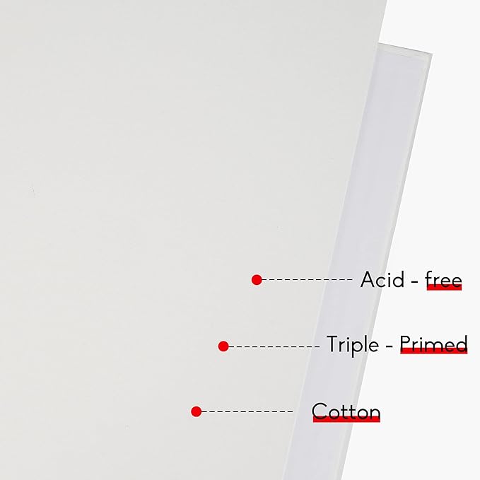 CONDA Canvas Board 10 x 10 inch, 14 Pack Canvases for Painting, Gesso Primed Acid-Free, 100% Cotton Canvas for Drawing, Artist Canvas Panels for Acrylic, Pouring & Oil Painting