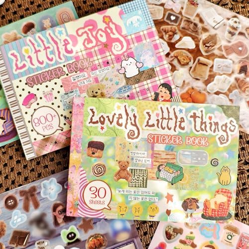 Japanese Kawaii Sticker Book, 30 Sheets, 800 Pieces, INS Style Cute Cartoon Animals, Waterproof for Journaling, Scrapbooking, Planners (2 in 1) - Image 3