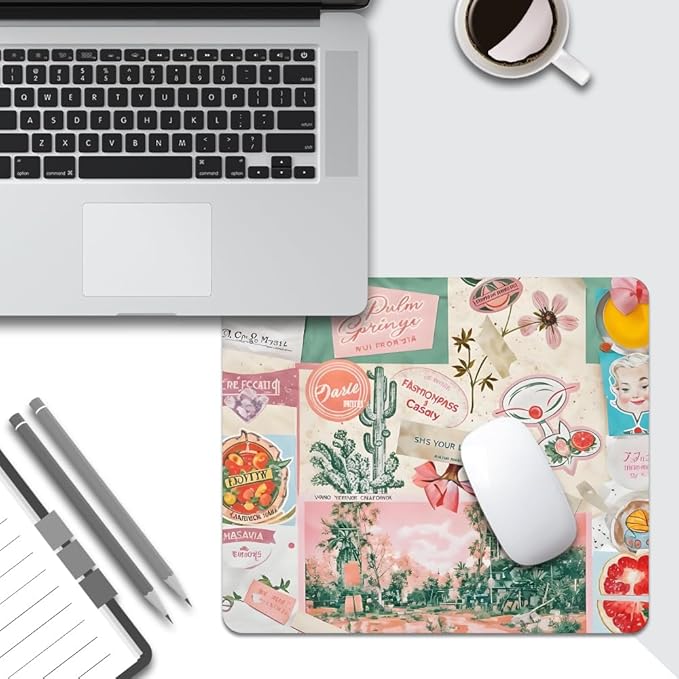 FashionPass Texture Mouse pad, Square Waterproof and Anti Slip Mouse pad for Office laptops