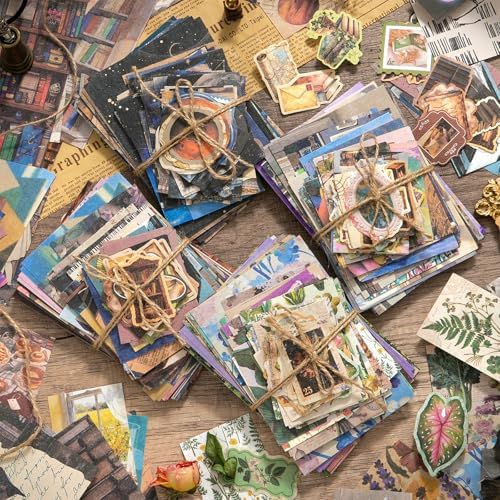 400PCS Vintage Scrapbook Paper Journaling Scrapbooking Supplies Kit Retro Decorative Craft Paper Assorted for Bullet Junk Journals Card Making Craft DIY, Vintage Nature by Unknown