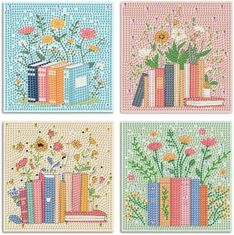 ICYANART 4 Pack Diamond Art Painting Kits for Kids Ages 6-8-12 6x6Inch by Unknown