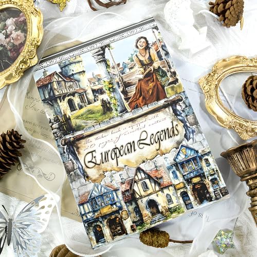Snycler European Narrative Theme Sticker Scrapbooking Supplies for Junk Journal, 20 Sheets PET Stickers - Vintage Journaling Stickers, Ephemera Sticker Book Pre Cut, Junk Journal Supplies, Planner - Image 2