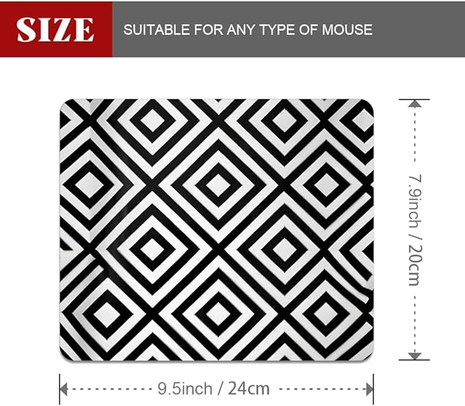 Diamonds Texture Mouse pad, Square Waterproof and Anti Slip Mouse pad for Office laptops