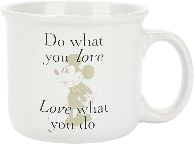 Disney Mickey Mouse Do What You Love 16 Oz White Ceramic Mug