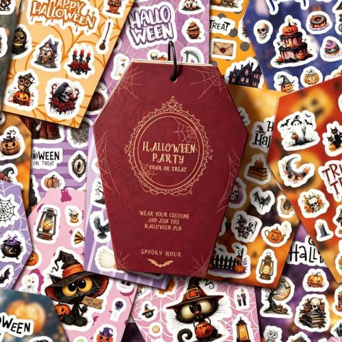 Halloween Sticker Book 30 Pages 300+ Stickers Junk Journaling - Image 2