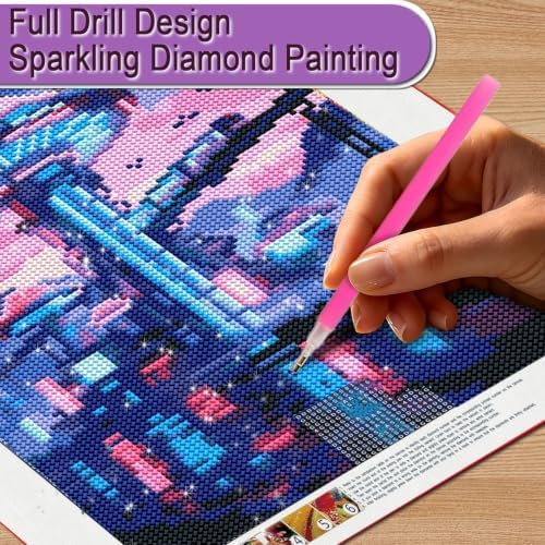 DOZEEZOP 4-Pack Diamond Art Kit for Adults, 5D Diamond Painting 12x16 Inch - Image 4