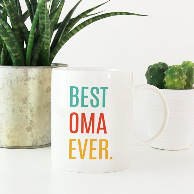 Andaz Press 11oz. Coffee Mug Birthday Gift Mother's Day, Best Oma Ever, 1-Pack