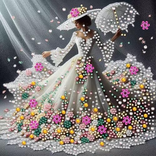 SHICERNHJ DIY Special Shape Diamond Art Kits for Adults,Elegant Lady Diamond Painting Kits for Beginners,5D Diamond Dot Painting Crystal Rhinestones for Adults Home Decor 12x12Inch by Unknown