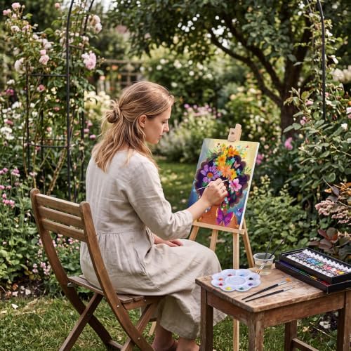 Cholemy 148 Pcs 24 Set Pre Drawn Canvas Paint Kit Adults, Artistic Women - Image 5
